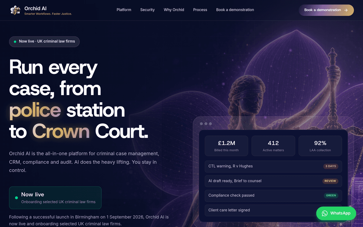 Orchid AI website preview
